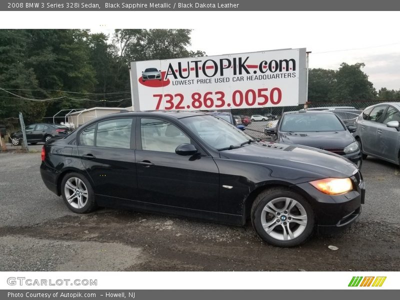 Black Sapphire Metallic / Black Dakota Leather 2008 BMW 3 Series 328i Sedan