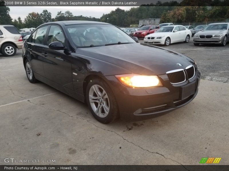 Black Sapphire Metallic / Black Dakota Leather 2008 BMW 3 Series 328i Sedan