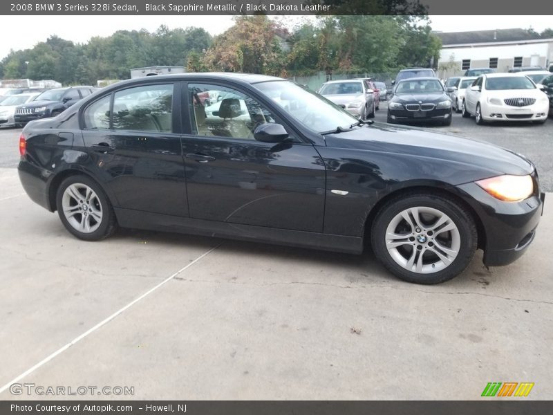 Black Sapphire Metallic / Black Dakota Leather 2008 BMW 3 Series 328i Sedan