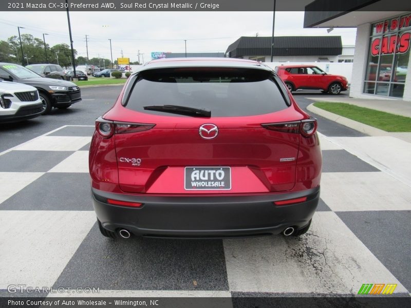 Soul Red Crystal Metallic / Greige 2021 Mazda CX-30 Preferred AWD