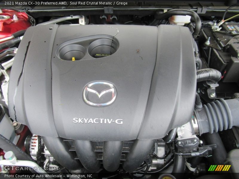 Soul Red Crystal Metallic / Greige 2021 Mazda CX-30 Preferred AWD
