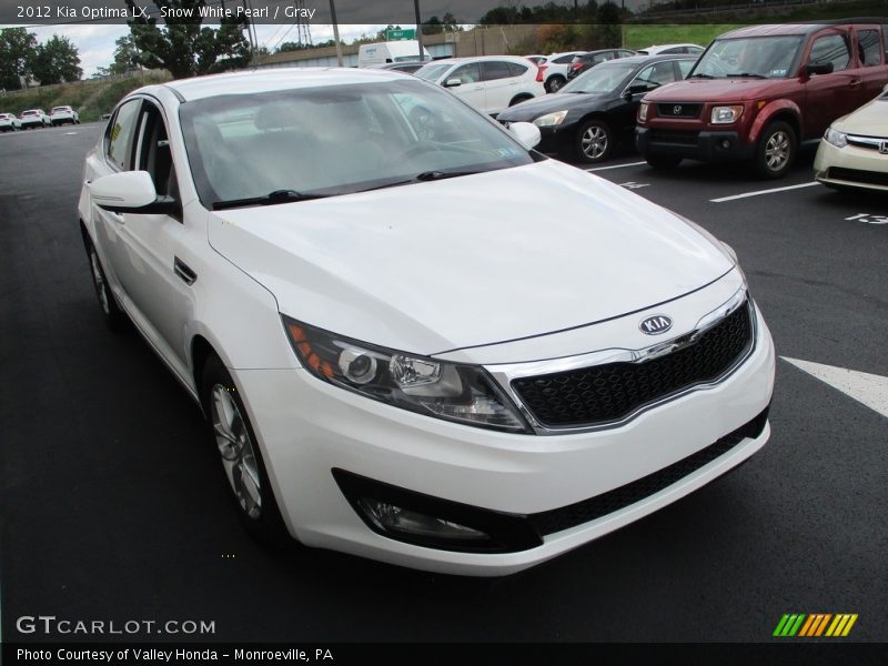 Snow White Pearl / Gray 2012 Kia Optima LX