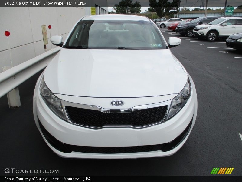 Snow White Pearl / Gray 2012 Kia Optima LX