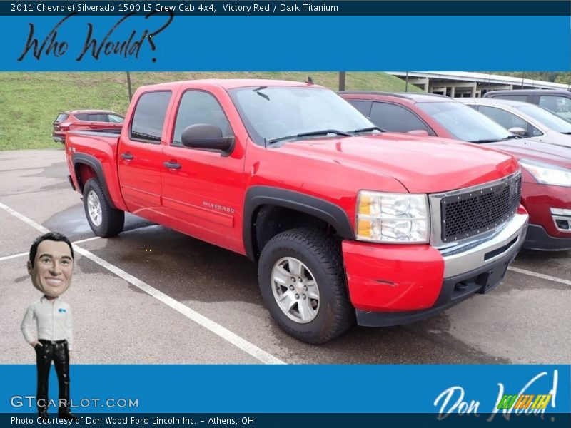 Victory Red / Dark Titanium 2011 Chevrolet Silverado 1500 LS Crew Cab 4x4