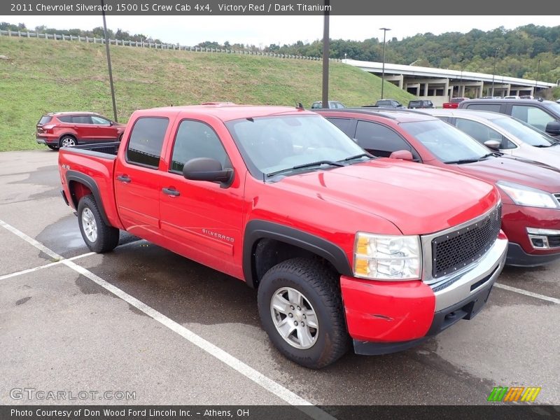 Victory Red / Dark Titanium 2011 Chevrolet Silverado 1500 LS Crew Cab 4x4