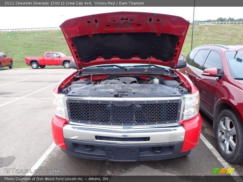 Victory Red / Dark Titanium 2011 Chevrolet Silverado 1500 LS Crew Cab 4x4