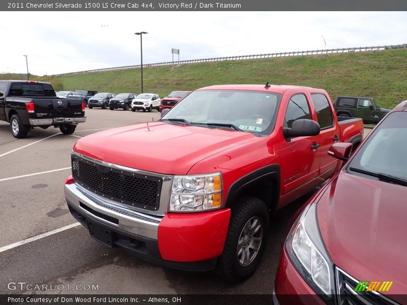 Victory Red / Dark Titanium 2011 Chevrolet Silverado 1500 LS Crew Cab 4x4