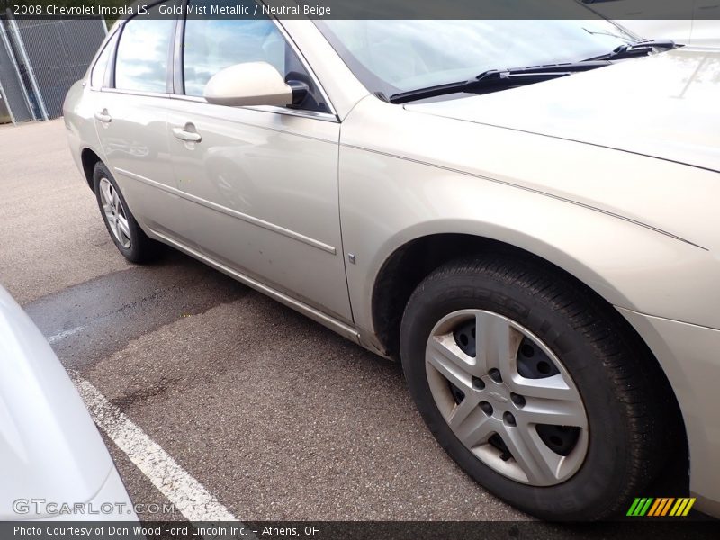 Gold Mist Metallic / Neutral Beige 2008 Chevrolet Impala LS