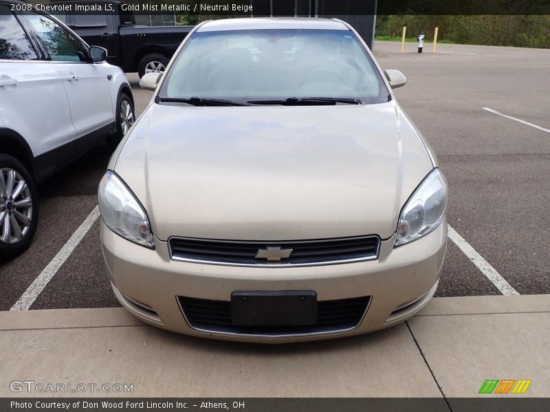 Gold Mist Metallic / Neutral Beige 2008 Chevrolet Impala LS