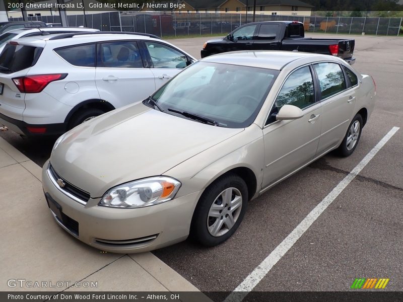 Gold Mist Metallic / Neutral Beige 2008 Chevrolet Impala LS