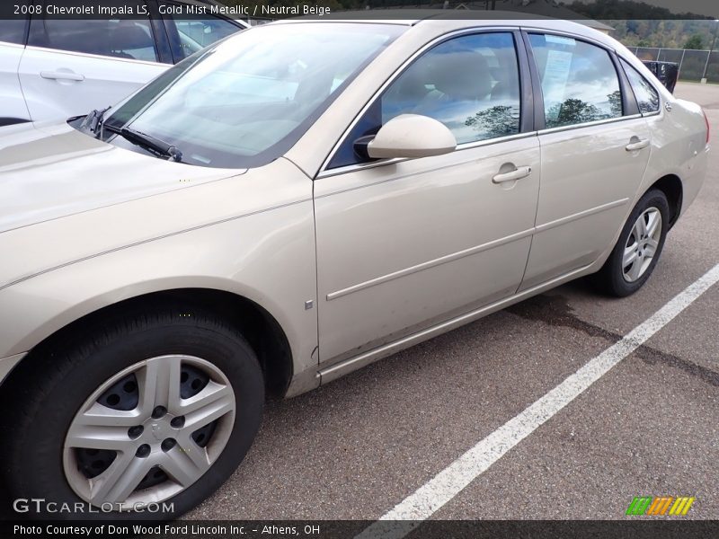 Gold Mist Metallic / Neutral Beige 2008 Chevrolet Impala LS