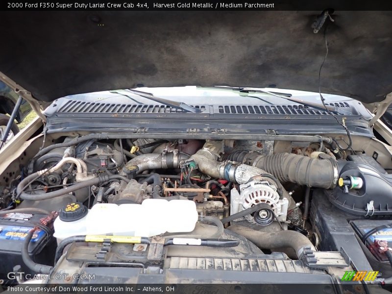 Harvest Gold Metallic / Medium Parchment 2000 Ford F350 Super Duty Lariat Crew Cab 4x4