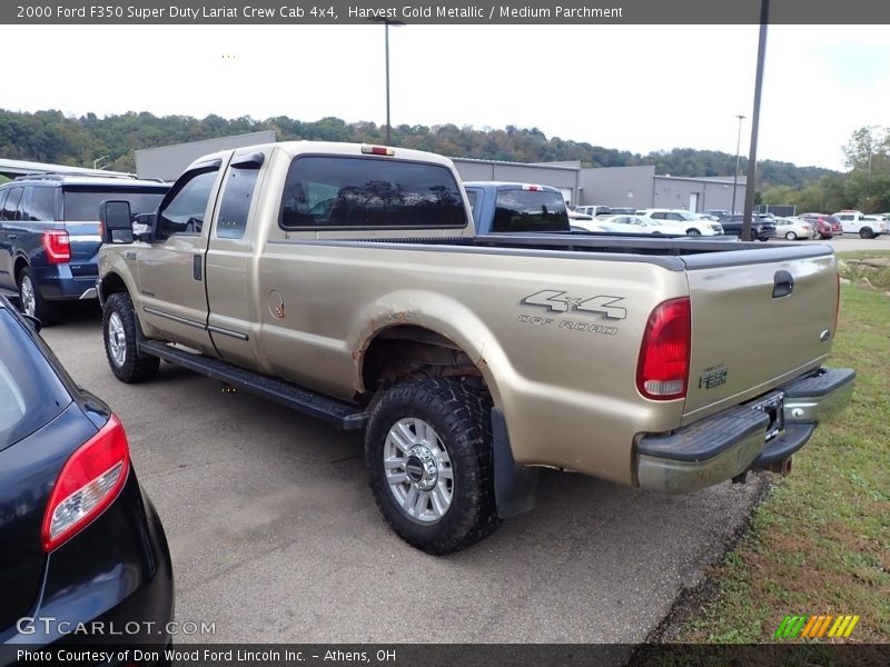 Harvest Gold Metallic / Medium Parchment 2000 Ford F350 Super Duty Lariat Crew Cab 4x4