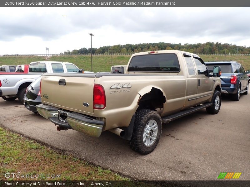 Harvest Gold Metallic / Medium Parchment 2000 Ford F350 Super Duty Lariat Crew Cab 4x4