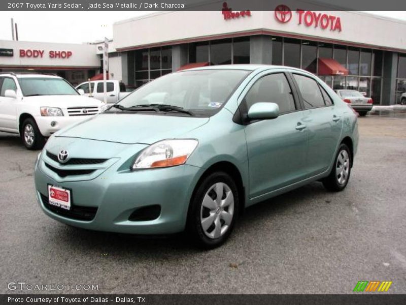 Jade Sea Metallic / Dark Charcoal 2007 Toyota Yaris Sedan