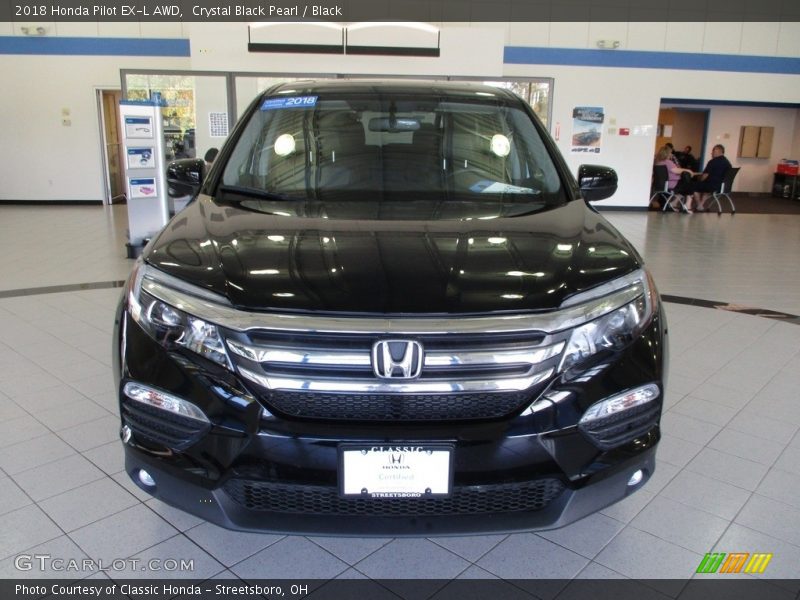 Crystal Black Pearl / Black 2018 Honda Pilot EX-L AWD