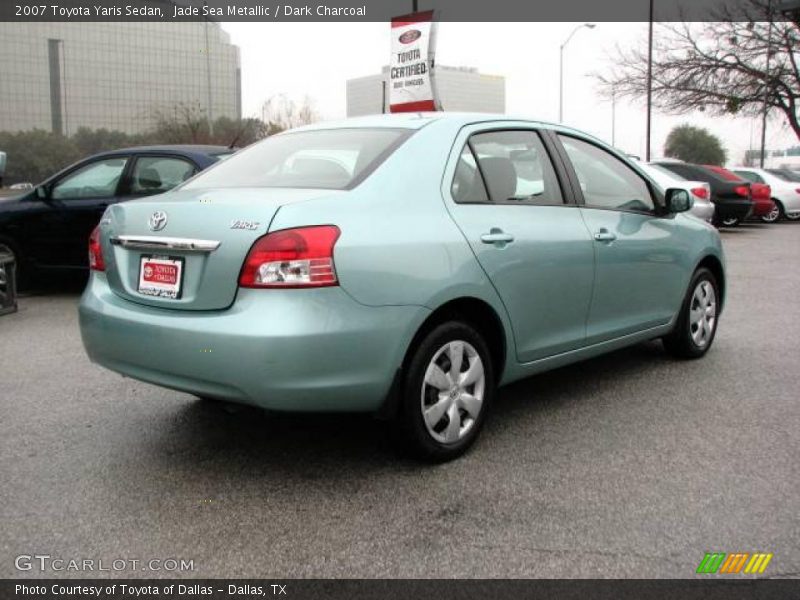 Jade Sea Metallic / Dark Charcoal 2007 Toyota Yaris Sedan