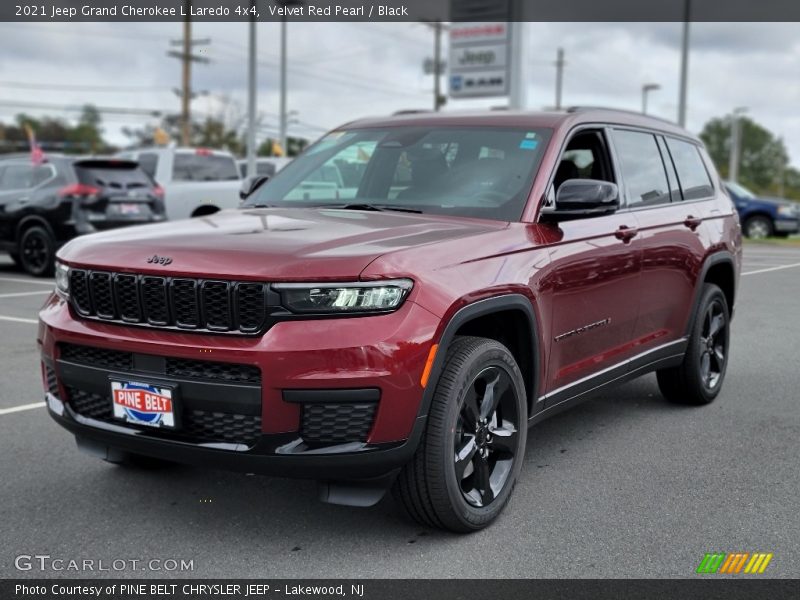 Velvet Red Pearl / Black 2021 Jeep Grand Cherokee L Laredo 4x4