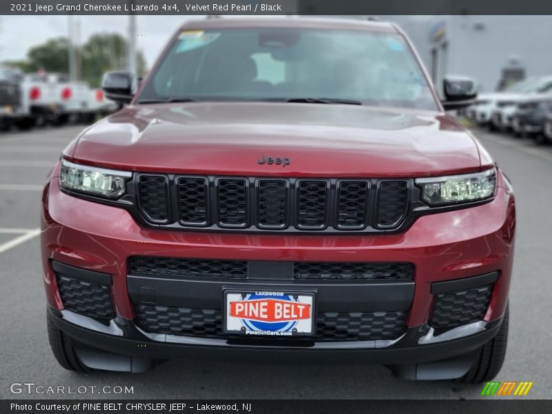 Velvet Red Pearl / Black 2021 Jeep Grand Cherokee L Laredo 4x4