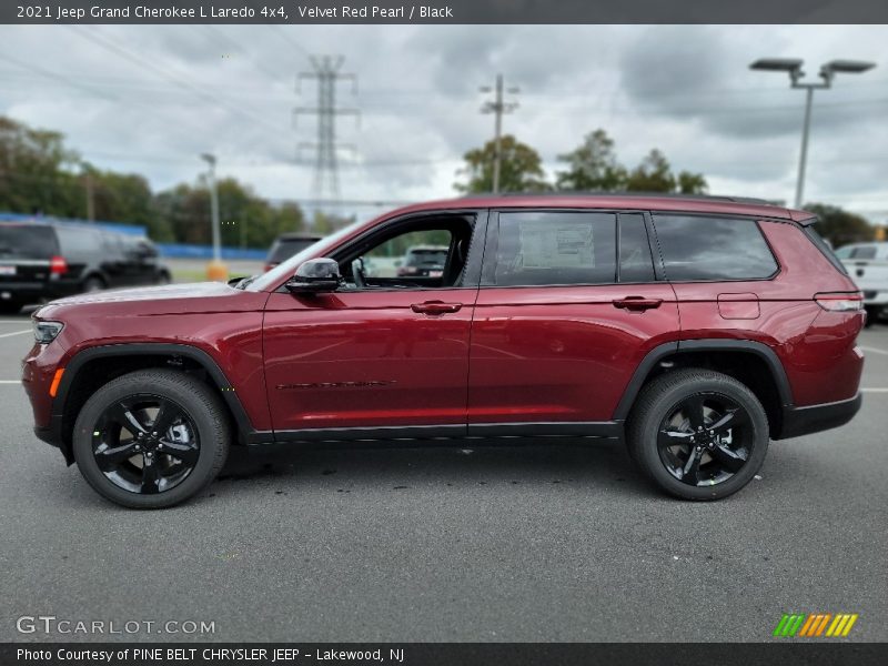 Velvet Red Pearl / Black 2021 Jeep Grand Cherokee L Laredo 4x4