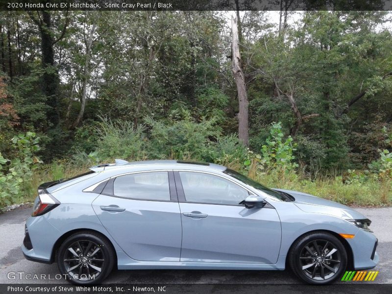 Sonic Gray Pearl / Black 2020 Honda Civic EX Hatchback