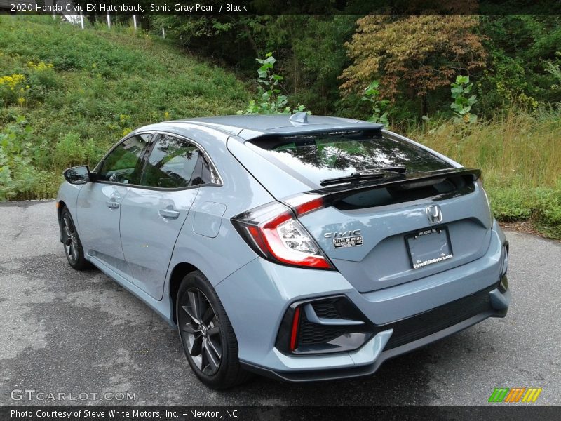 Sonic Gray Pearl / Black 2020 Honda Civic EX Hatchback