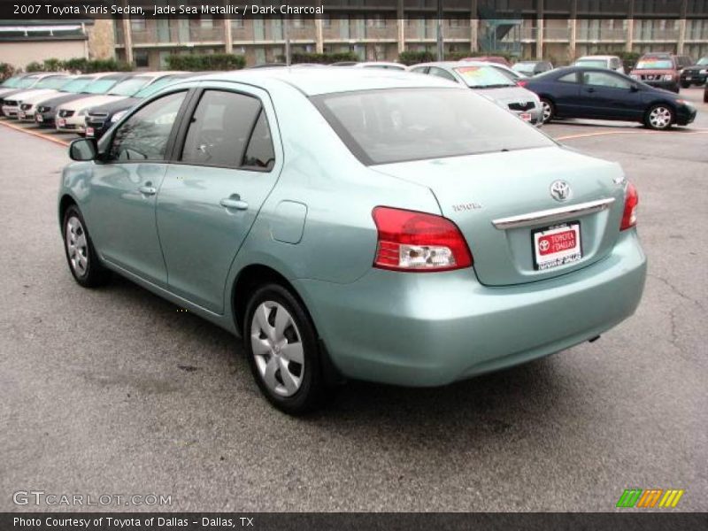 Jade Sea Metallic / Dark Charcoal 2007 Toyota Yaris Sedan