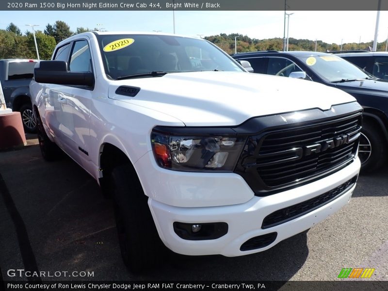 Bright White / Black 2020 Ram 1500 Big Horn Night Edition Crew Cab 4x4