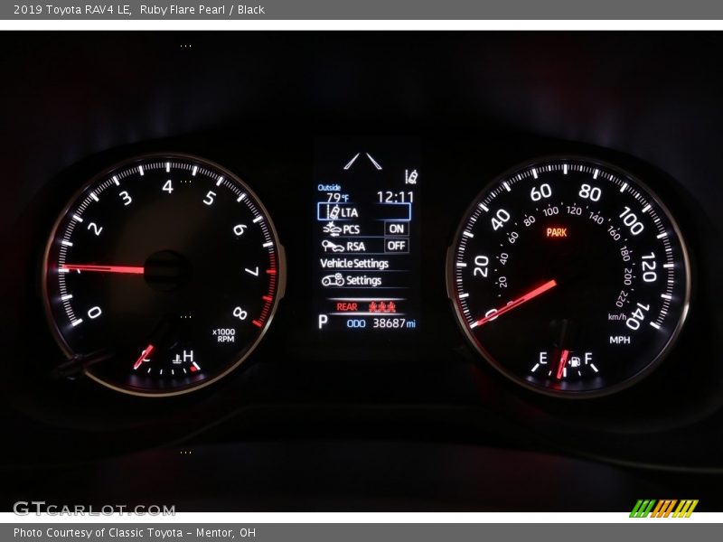 Ruby Flare Pearl / Black 2019 Toyota RAV4 LE