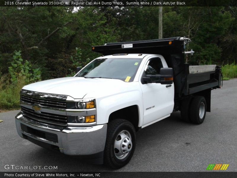  2016 Silverado 3500HD WT Regular Cab 4x4 Dump Truck Summit White