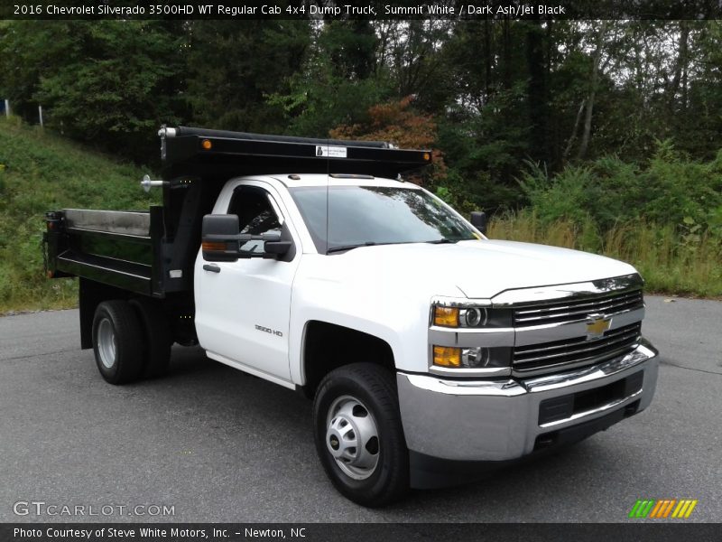 Front 3/4 View of 2016 Silverado 3500HD WT Regular Cab 4x4 Dump Truck