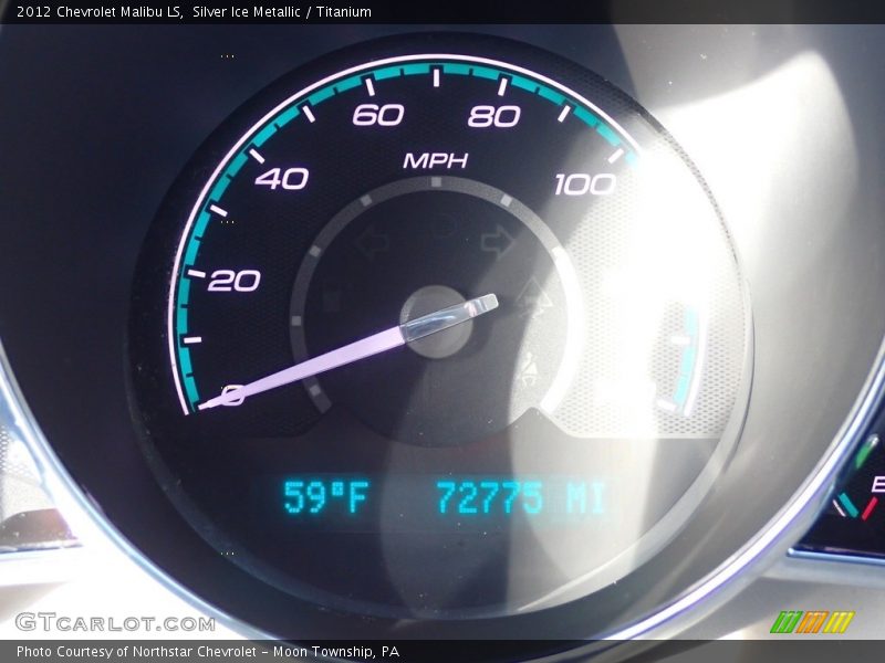 Silver Ice Metallic / Titanium 2012 Chevrolet Malibu LS