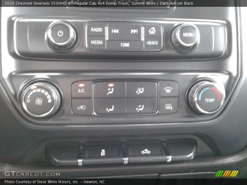 Controls of 2016 Silverado 3500HD WT Regular Cab 4x4 Dump Truck