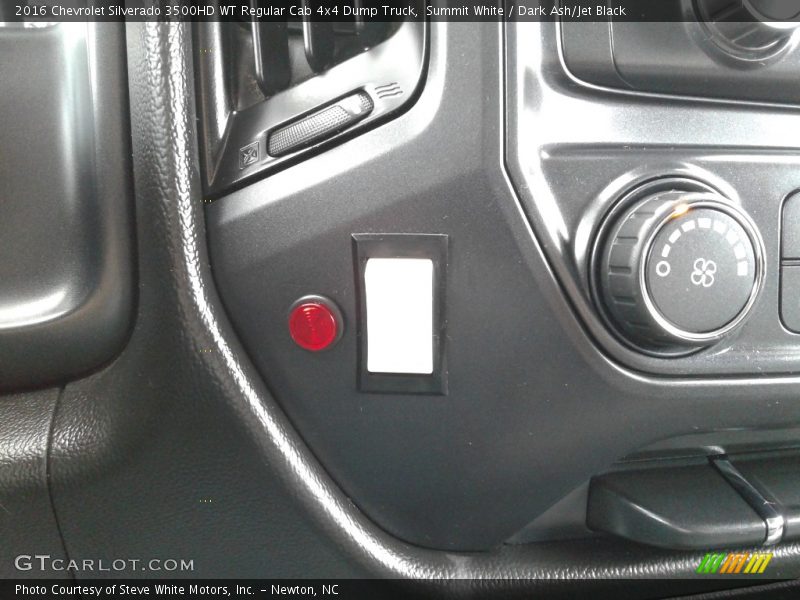 Controls of 2016 Silverado 3500HD WT Regular Cab 4x4 Dump Truck