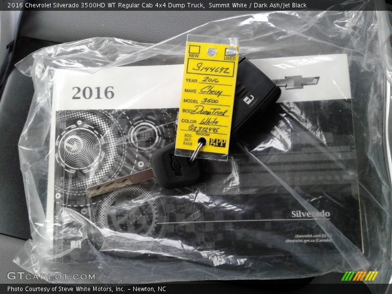 Books/Manuals of 2016 Silverado 3500HD WT Regular Cab 4x4 Dump Truck