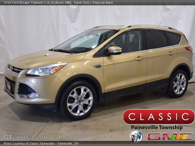 Karat Gold / Charcoal Black 2014 Ford Escape Titanium 2.0L EcoBoost 4WD