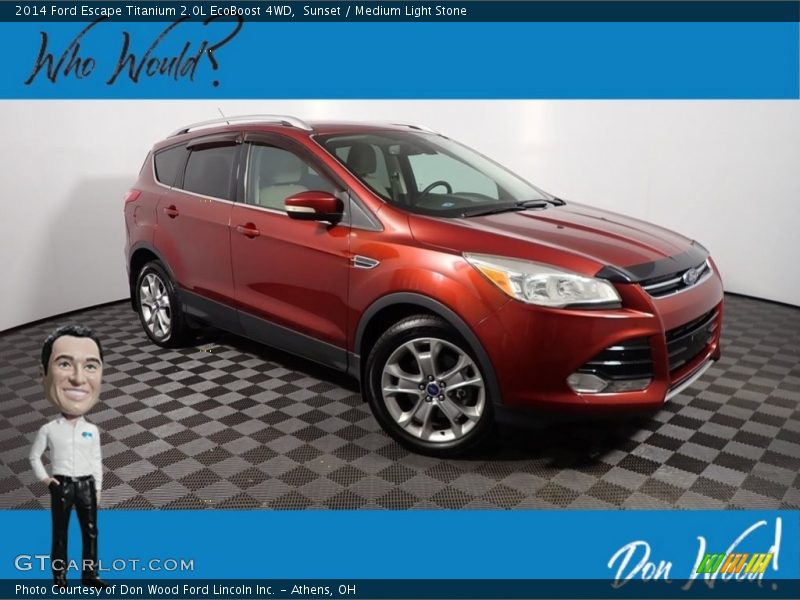 Sunset / Medium Light Stone 2014 Ford Escape Titanium 2.0L EcoBoost 4WD
