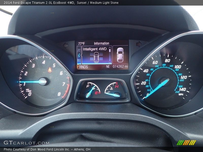Sunset / Medium Light Stone 2014 Ford Escape Titanium 2.0L EcoBoost 4WD