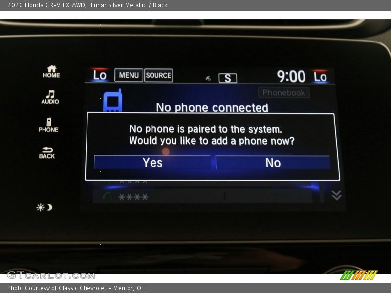 Lunar Silver Metallic / Black 2020 Honda CR-V EX AWD