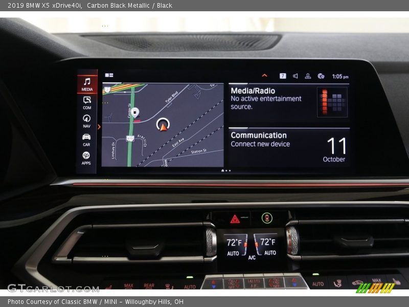 Carbon Black Metallic / Black 2019 BMW X5 xDrive40i
