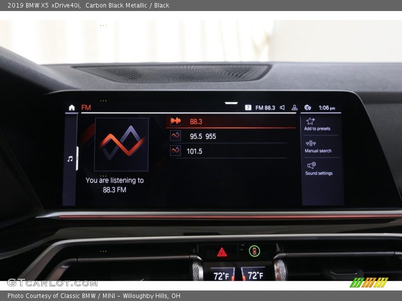 Carbon Black Metallic / Black 2019 BMW X5 xDrive40i