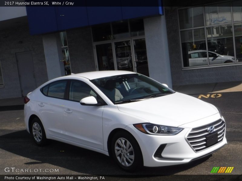 White / Gray 2017 Hyundai Elantra SE