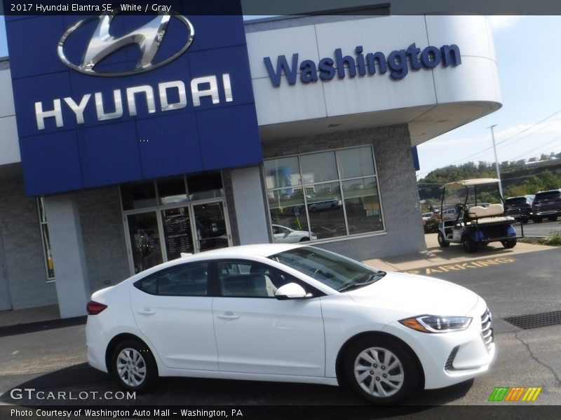 White / Gray 2017 Hyundai Elantra SE