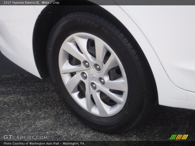 White / Gray 2017 Hyundai Elantra SE