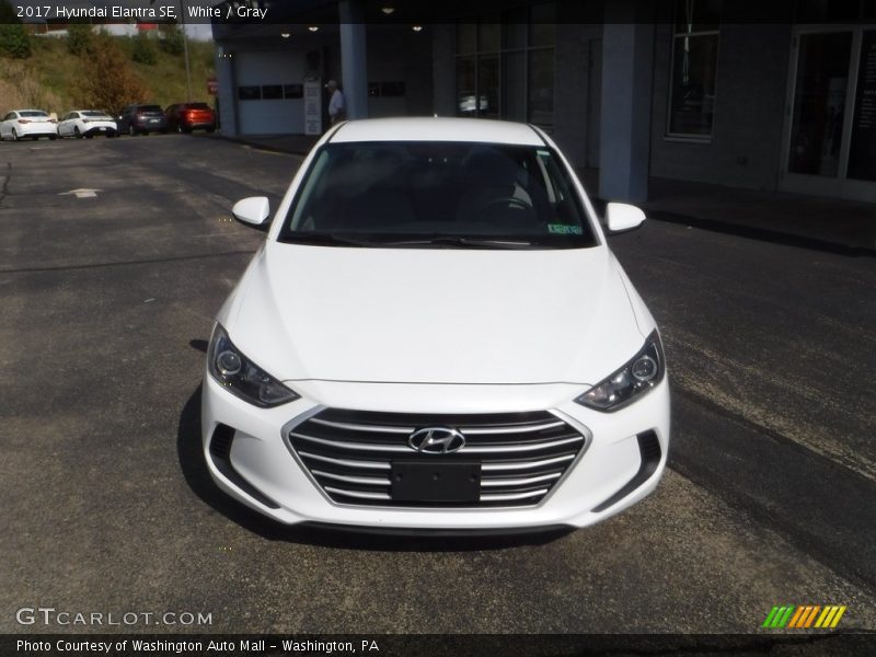 White / Gray 2017 Hyundai Elantra SE