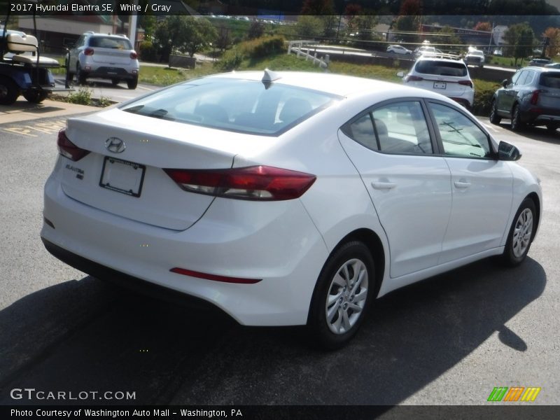 White / Gray 2017 Hyundai Elantra SE
