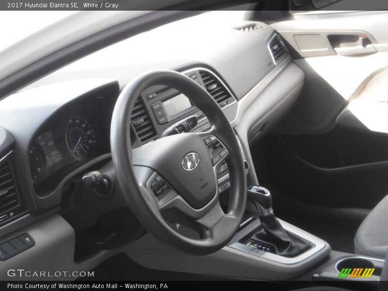 White / Gray 2017 Hyundai Elantra SE