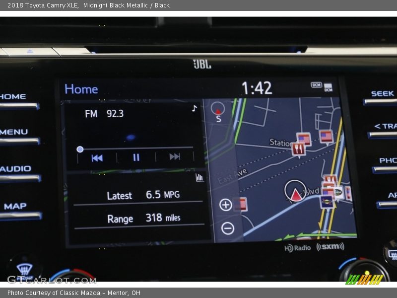 Midnight Black Metallic / Black 2018 Toyota Camry XLE
