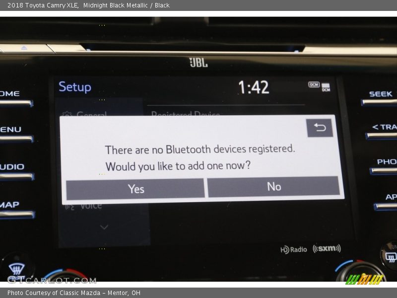 Midnight Black Metallic / Black 2018 Toyota Camry XLE