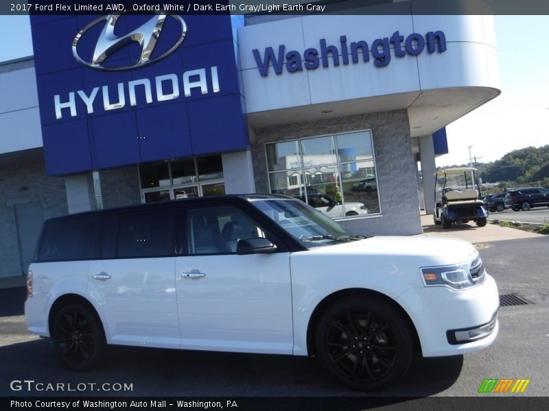 Oxford White / Dark Earth Gray/Light Earth Gray 2017 Ford Flex Limited AWD